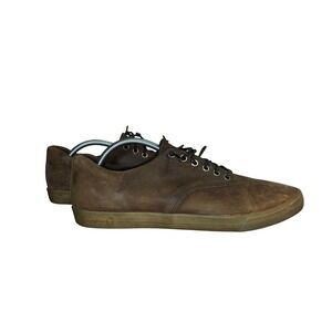 SEAVEES Mens Brown Leather Rugged Casual Low Top Sneakers Shoes Size 11